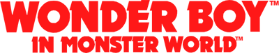 Wonder Boy in Monster World logo for Sega Mega Drive